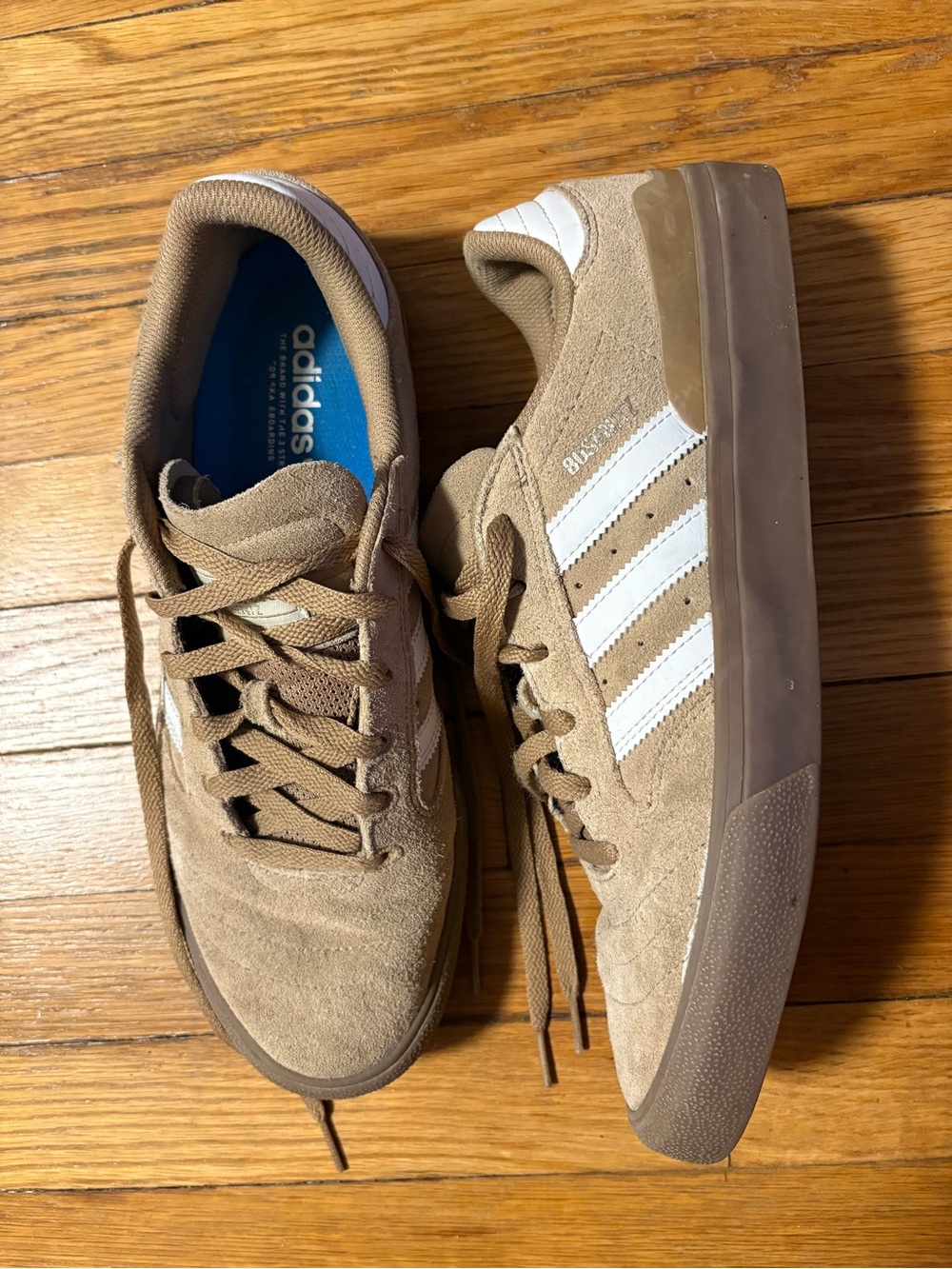 adidas Tan Suede Low-Top Sneakers
